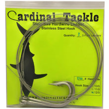 Load image into Gallery viewer, Hardwire Shark Leaders- 12/0 Hook (3-pack)
