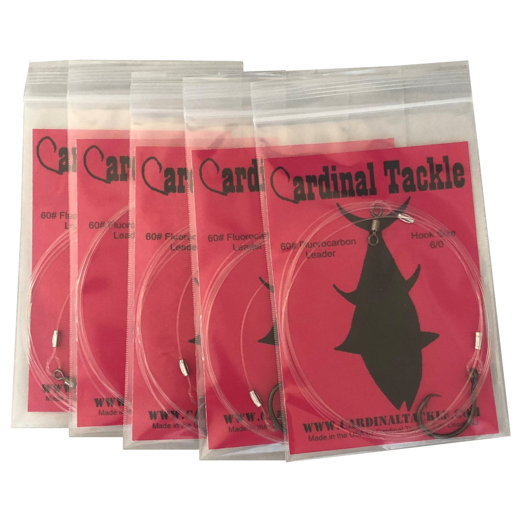 Cardinal Tackle 6/0 60 Fluoro Chunking Rig 5-Pack